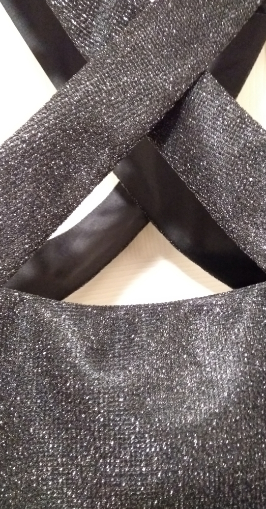NWOT Sparkle, Criss-Cross Crop Top Racerback Tank - Picture 4 of 11